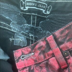 Robin's Jean Men's Jeans in Red and Black